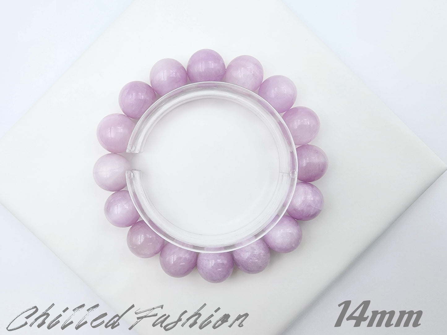 [Bracelet] Lilac Dreams: Natural Kunzite 紫锂辉 Beaded Bracelet