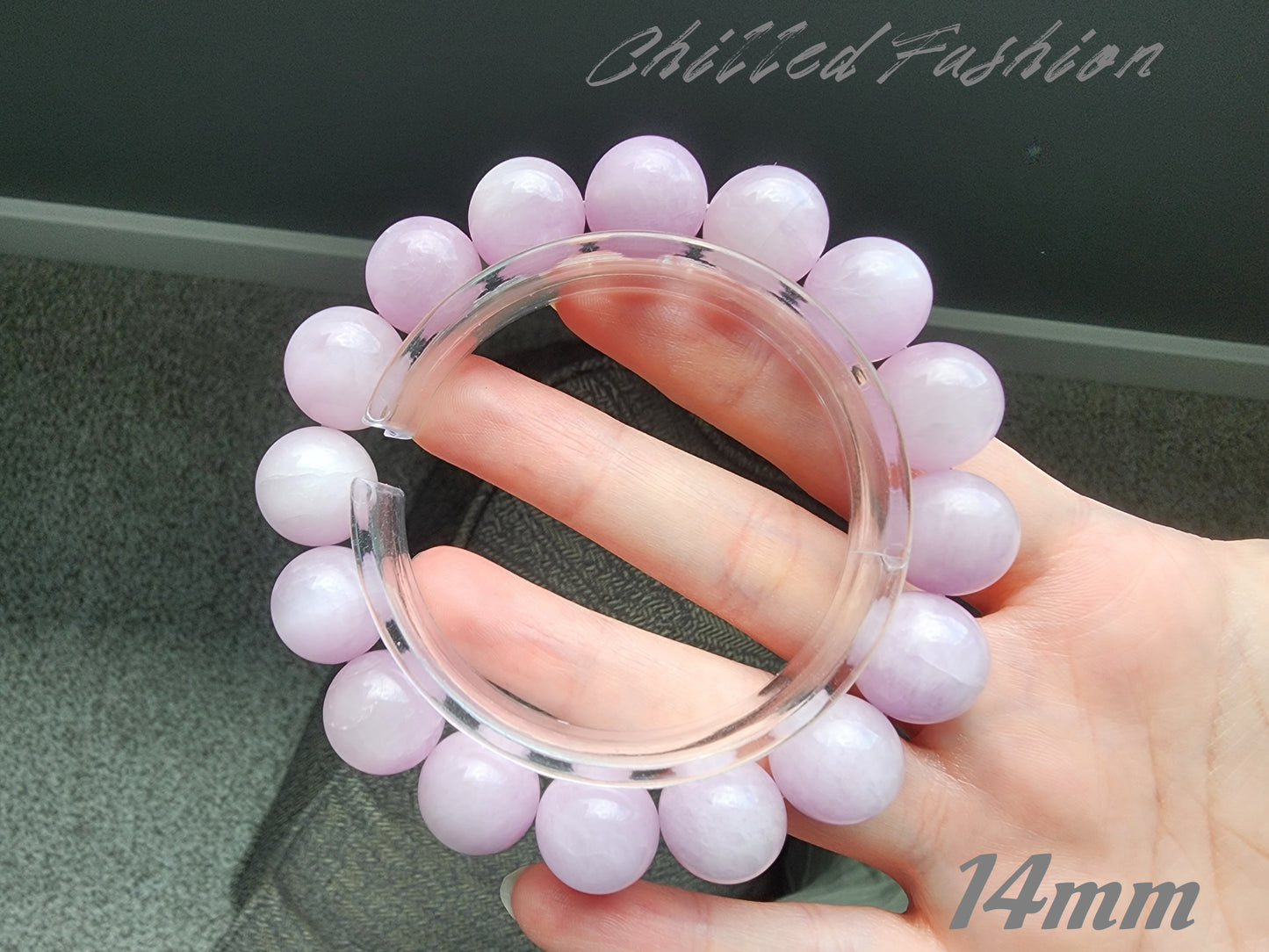 [Bracelet] Lilac Dreams: Natural Kunzite 紫锂辉 Beaded Bracelet