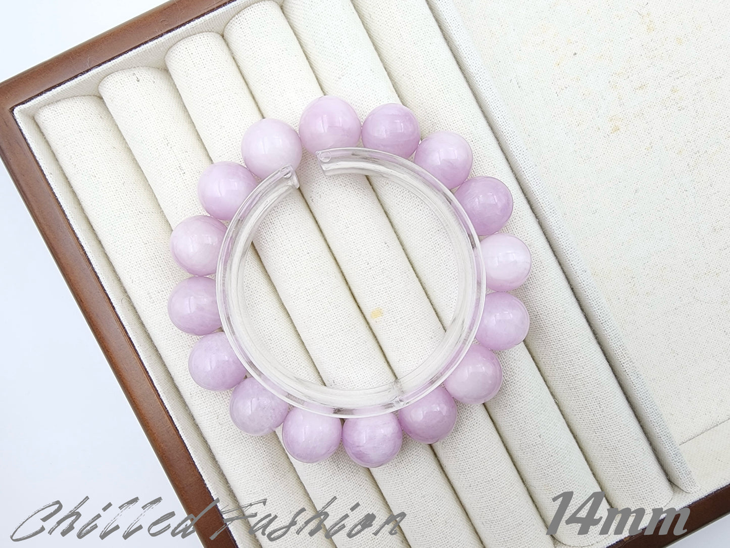 [Bracelet] Lilac Dreams: Natural Kunzite 紫锂辉 Beaded Bracelet