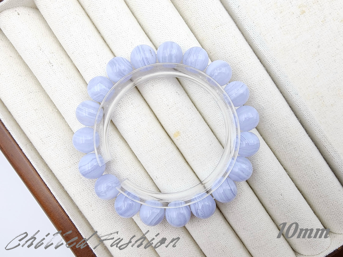 [Bracelet] Natural Blue Lace Agate Bracelet