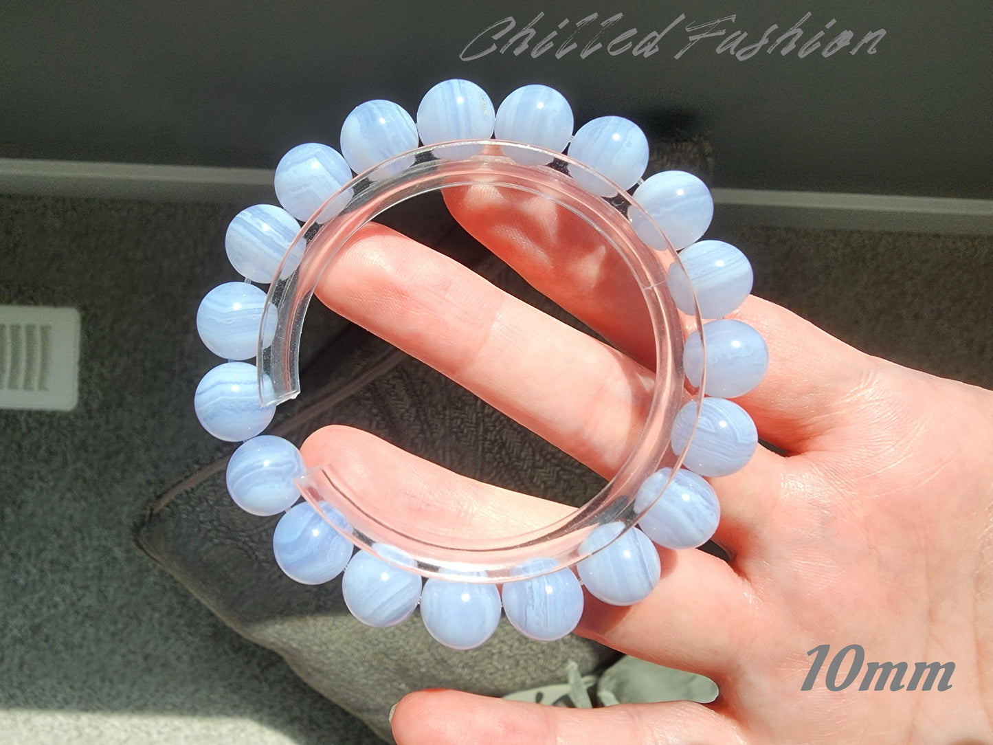 [Bracelet] Natural Blue Lace Agate Bracelet