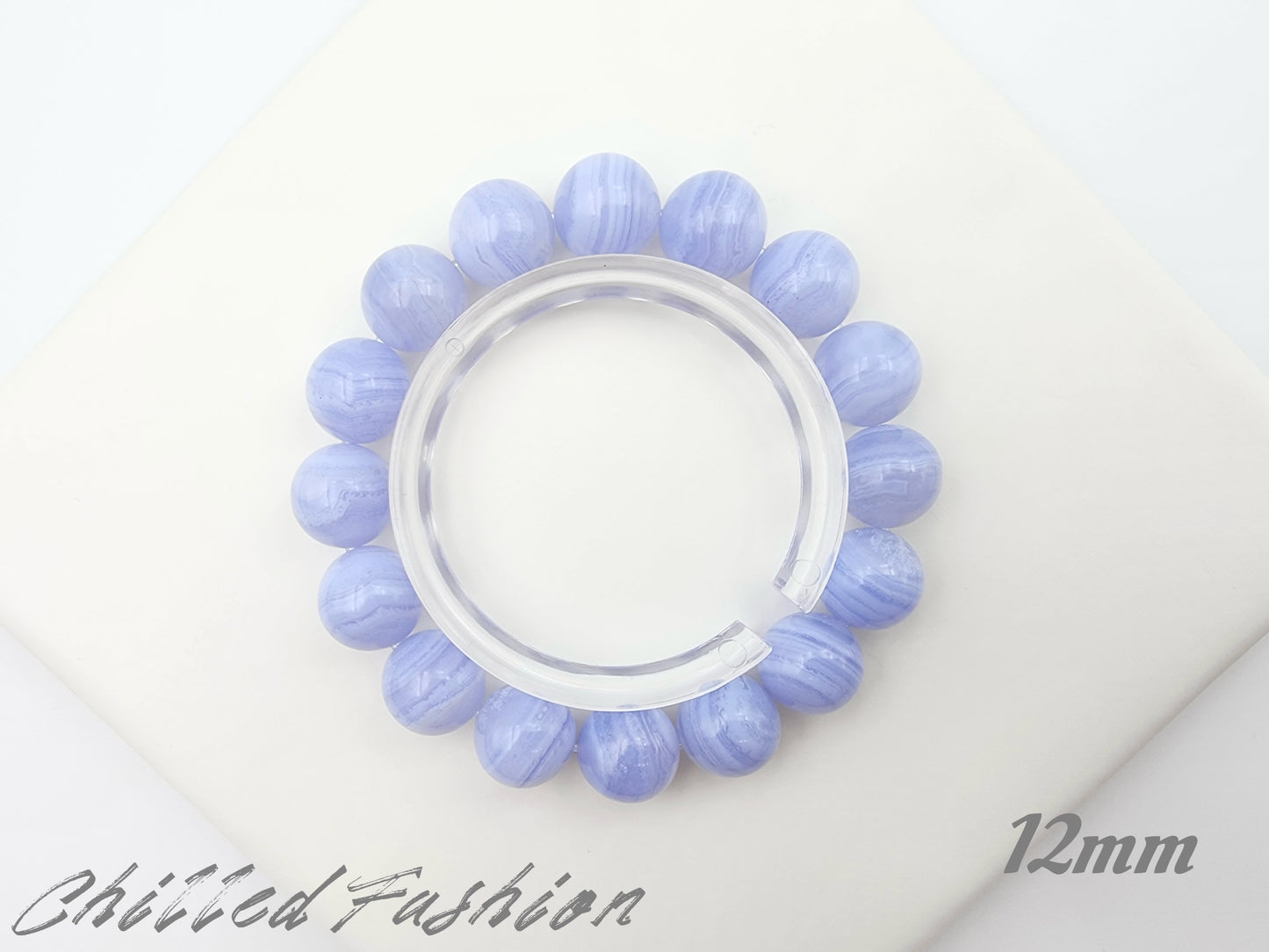 [Bracelet] Natural Blue Lace Agate Bracelet
