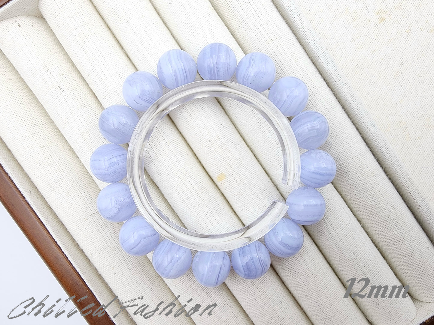[Bracelet] Natural Blue Lace Agate Bracelet