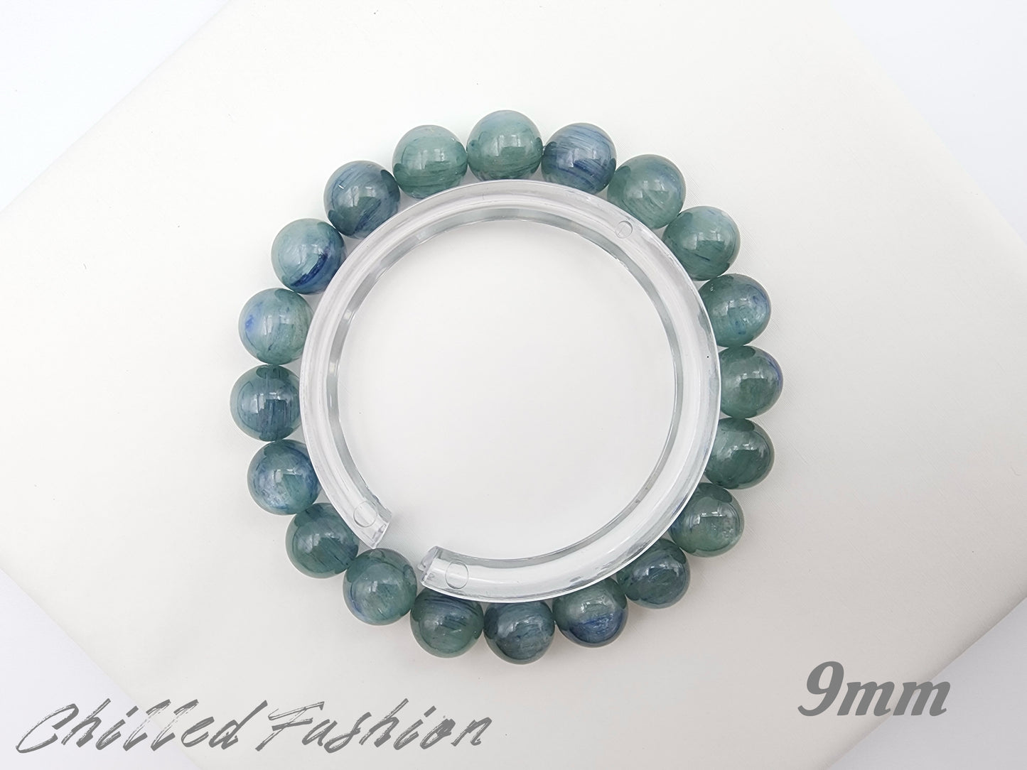 [Bracelet] Elegant Blue-Green Kyanite 蓝绿晶 Gemstone Bracelet - A Touch of Nature’s Beauty