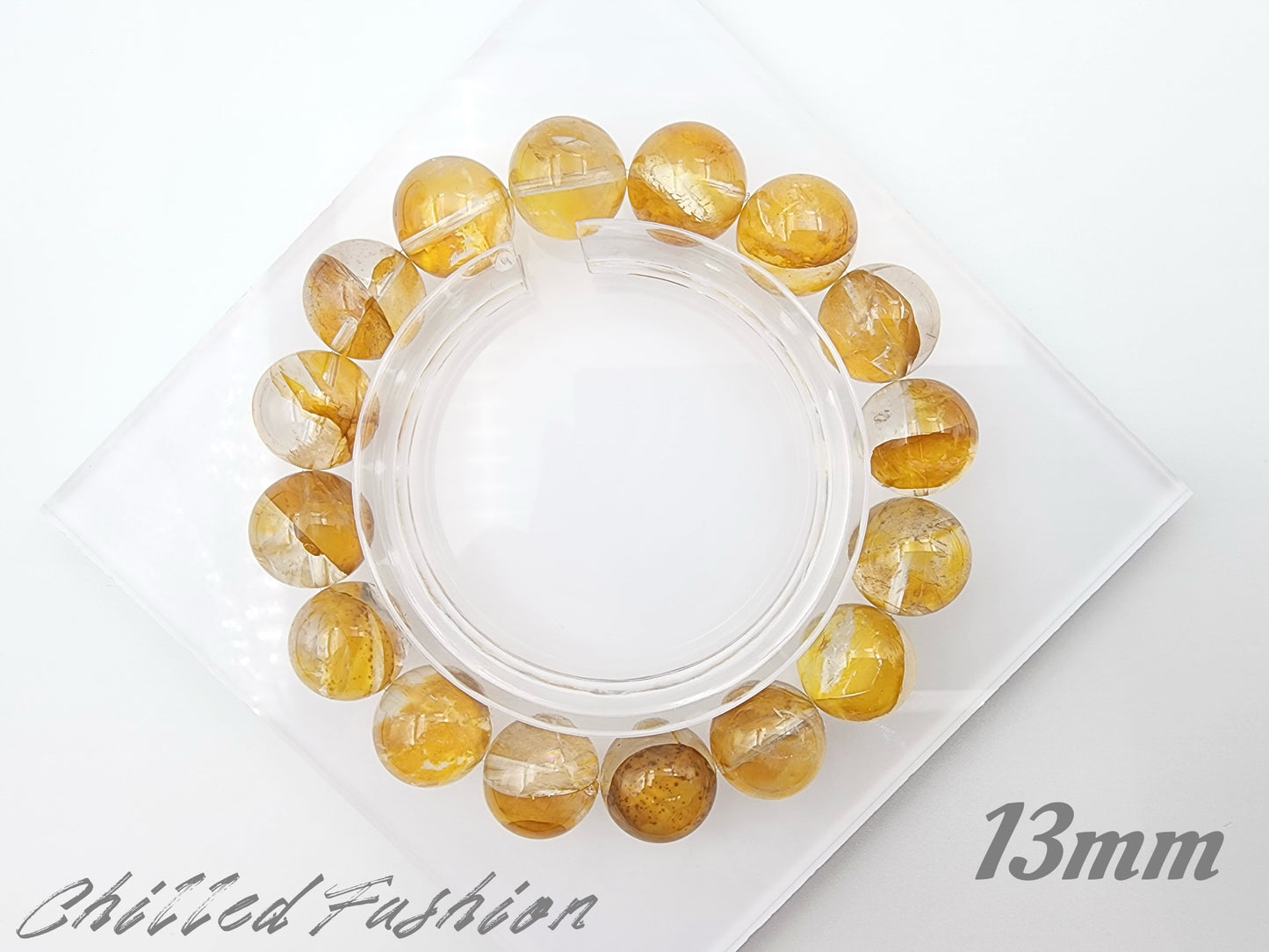 [Bracelet] Natural Golden Hematoid Quartz Bracelet