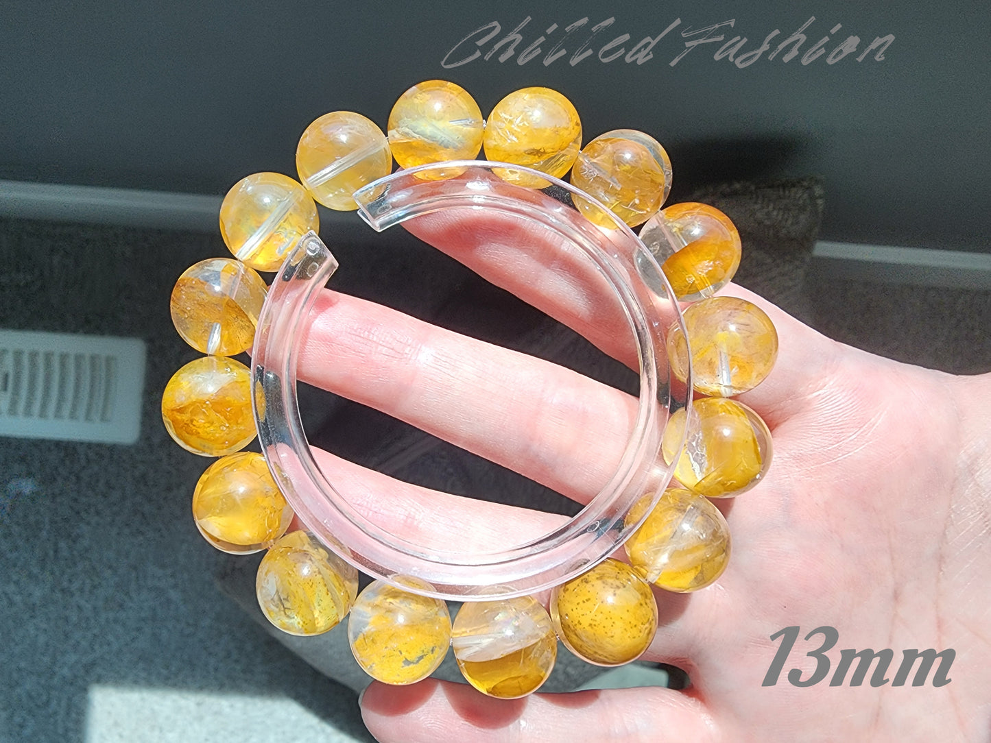 [Bracelet] Natural Golden Hematoid Quartz Bracelet