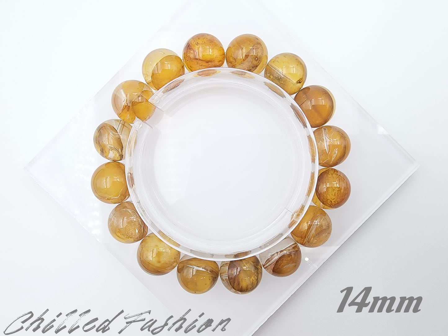 [Bracelet] Natural Golden Hematoid Quartz Bracelet