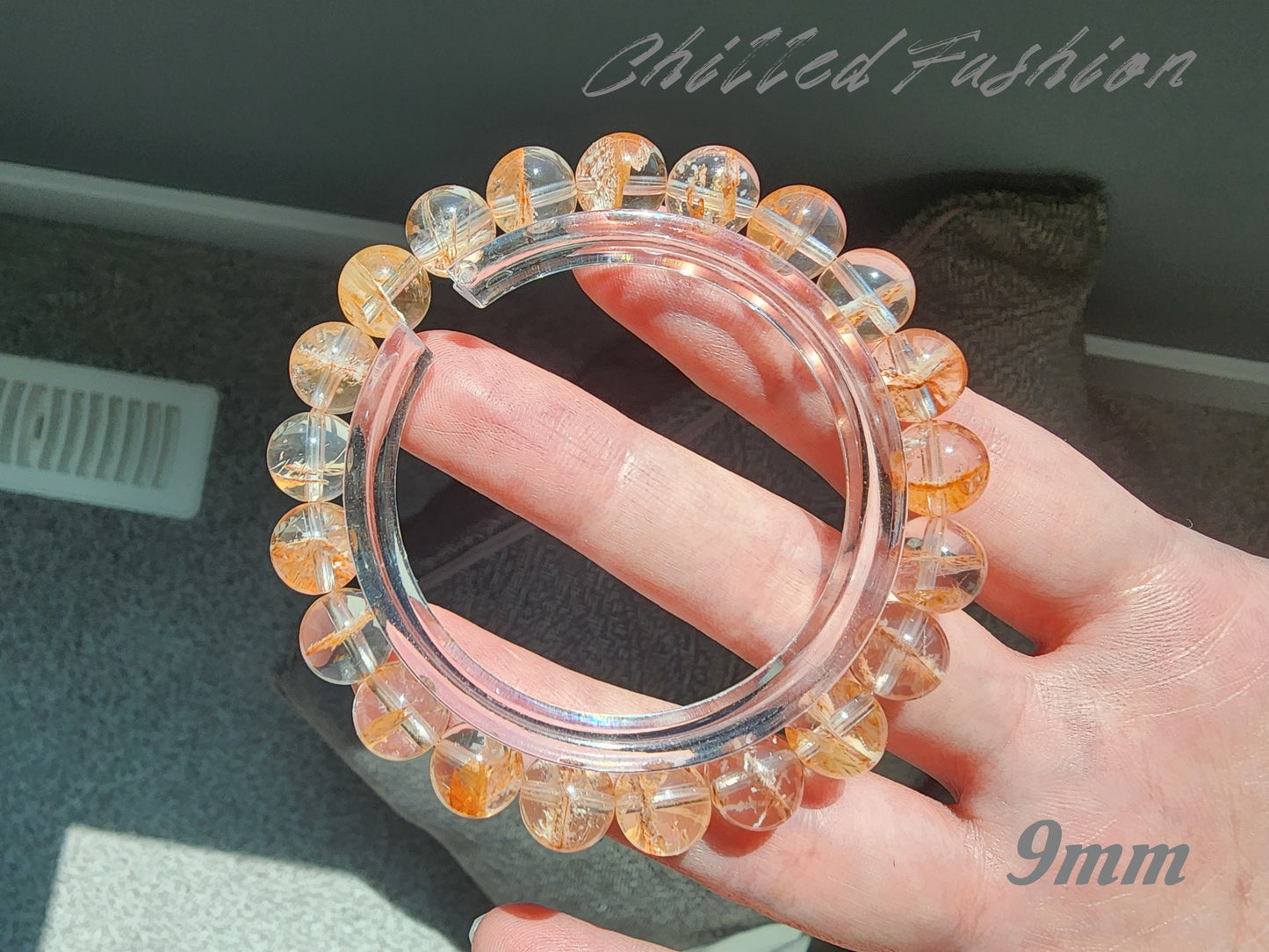 [Bracelet] Natural Orange Phantom Quartz Bracelet