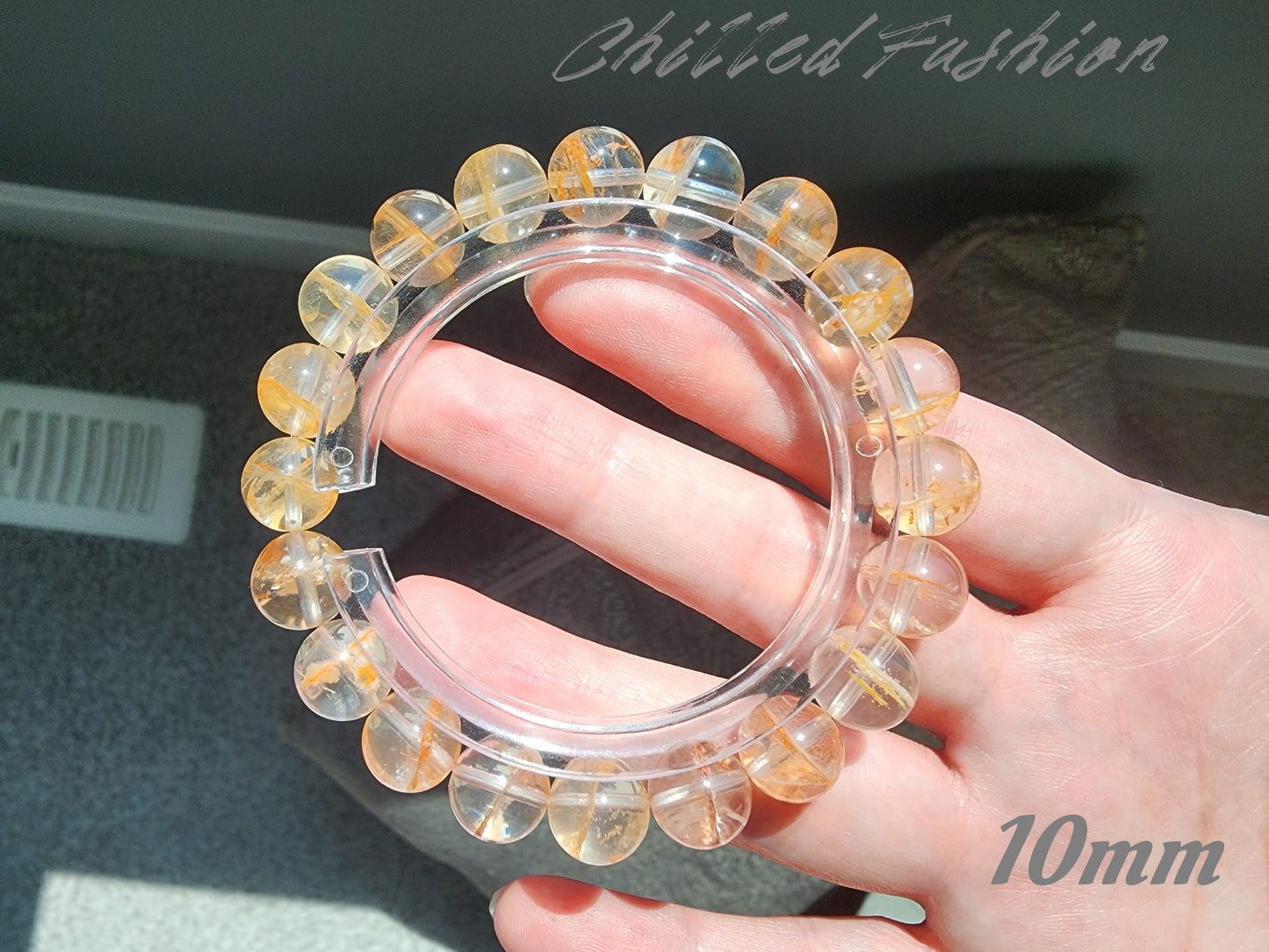 [Bracelet] Natural Orange Phantom Quartz Bracelet
