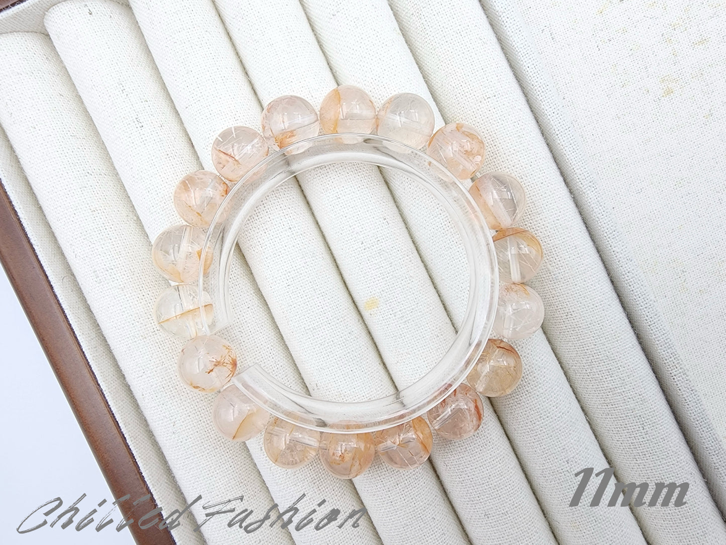 [Bracelet] Natural Orange Phantom Quartz Bracelet