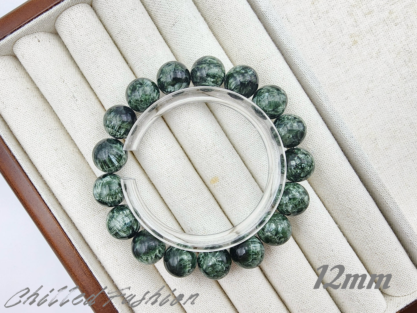 [Bracelet] Genuine Seraphinite 绿龙晶 Gemstone Bracelet: Earth's Energy on Your Wrist