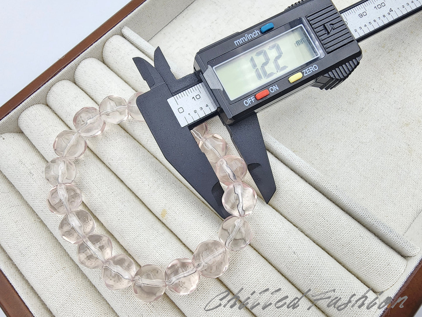 [Bracelet] Icy Peach Pink Rose Quartz Pineapple-Cut Bead 冰橘粉菠萝珠 Bracelet