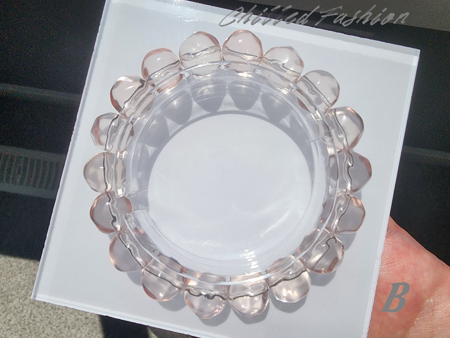 [Bracelet] Icy Peach Pink Rose Quartz Pineapple-Cut Bead 冰橘粉菠萝珠 Bracelet