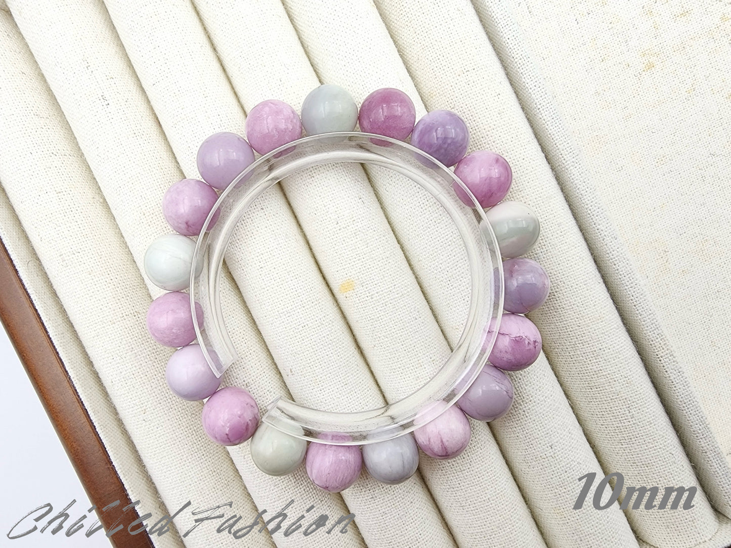[Bracelet] Sugilite-Toned Mica Gemstone Bracelet