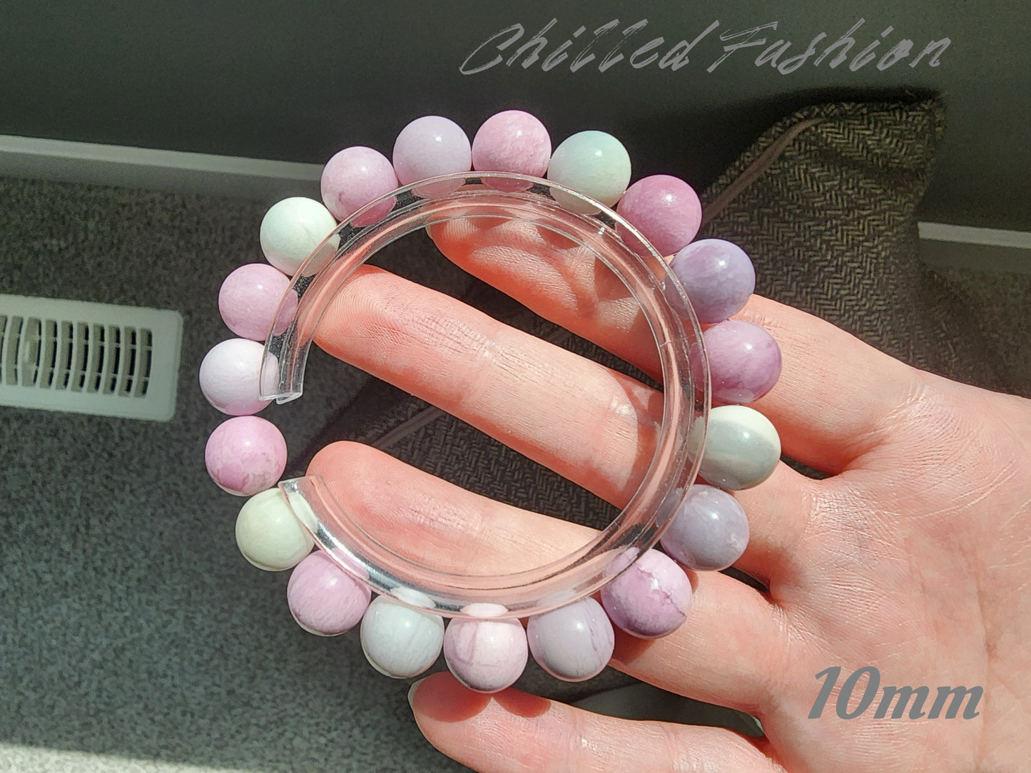 [Bracelet] Sugilite-Toned Mica Gemstone Bracelet
