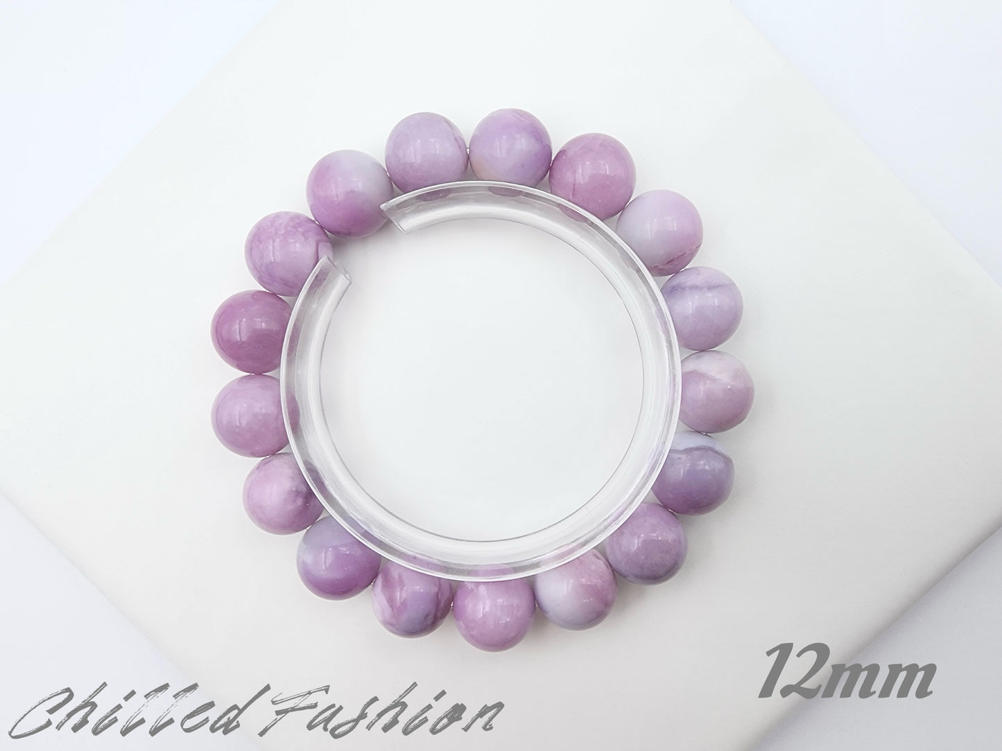 [Bracelet] Sugilite-Toned Mica Gemstone Bracelet