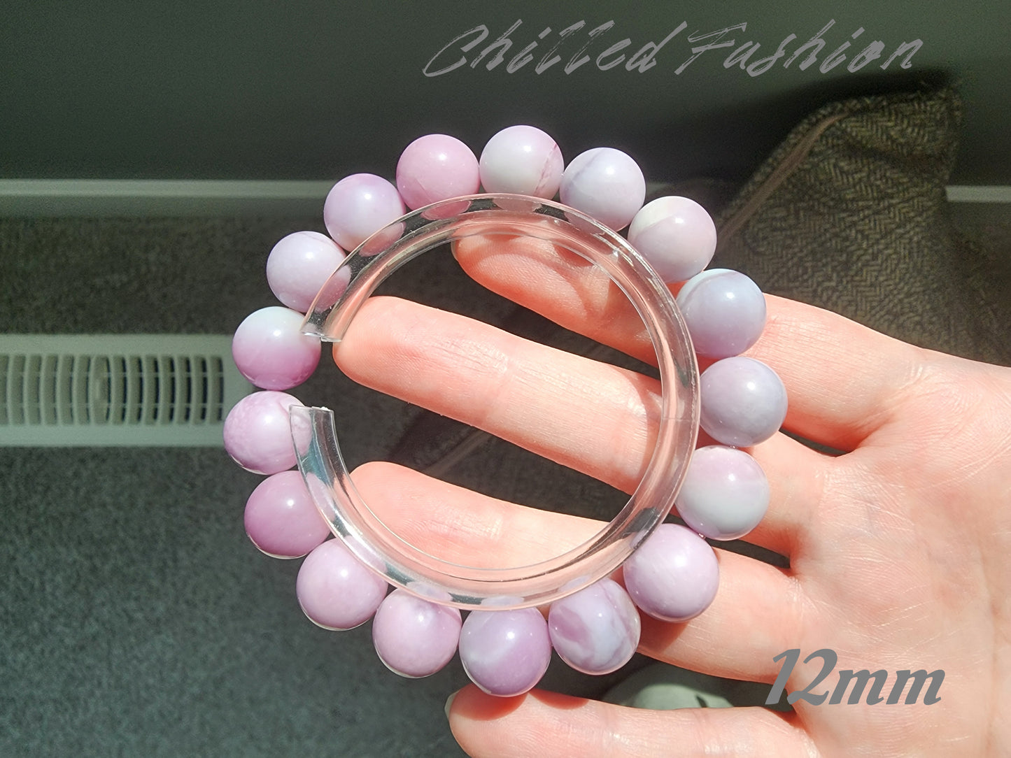 [Bracelet] Sugilite-Toned Mica Gemstone Bracelet