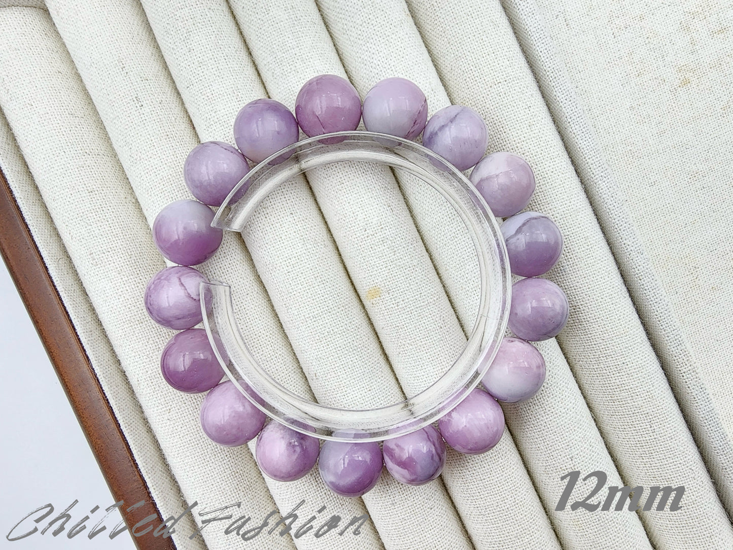 [Bracelet] Sugilite-Toned Mica Gemstone Bracelet