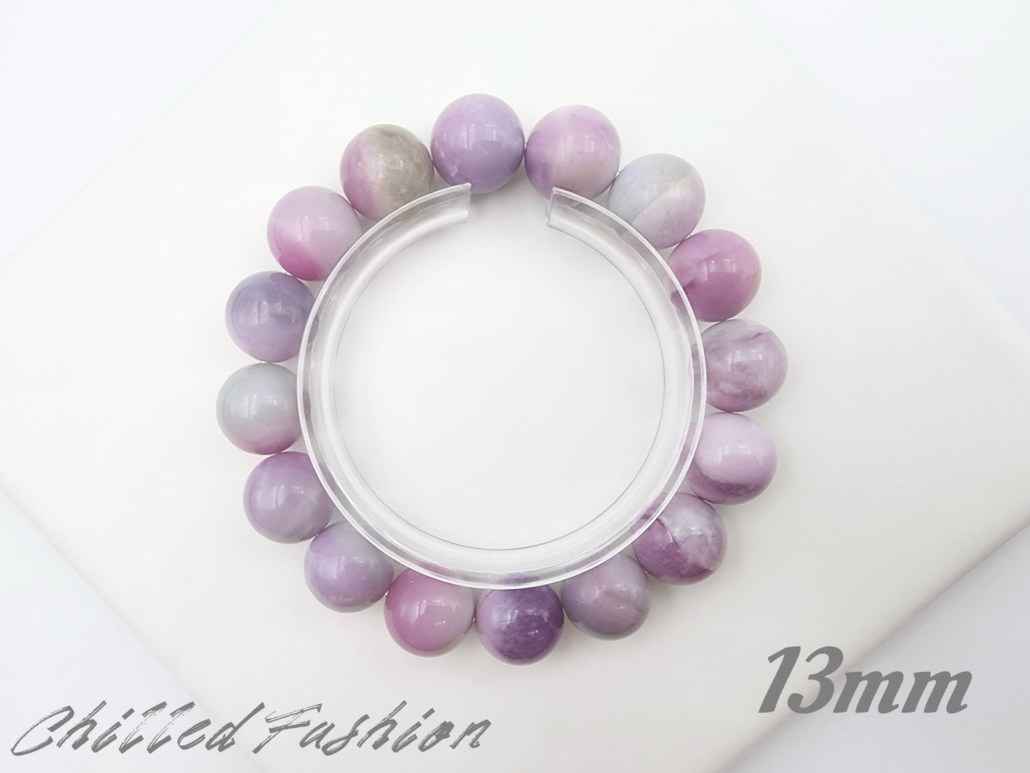 [Bracelet] Sugilite-Toned Mica Gemstone Bracelet