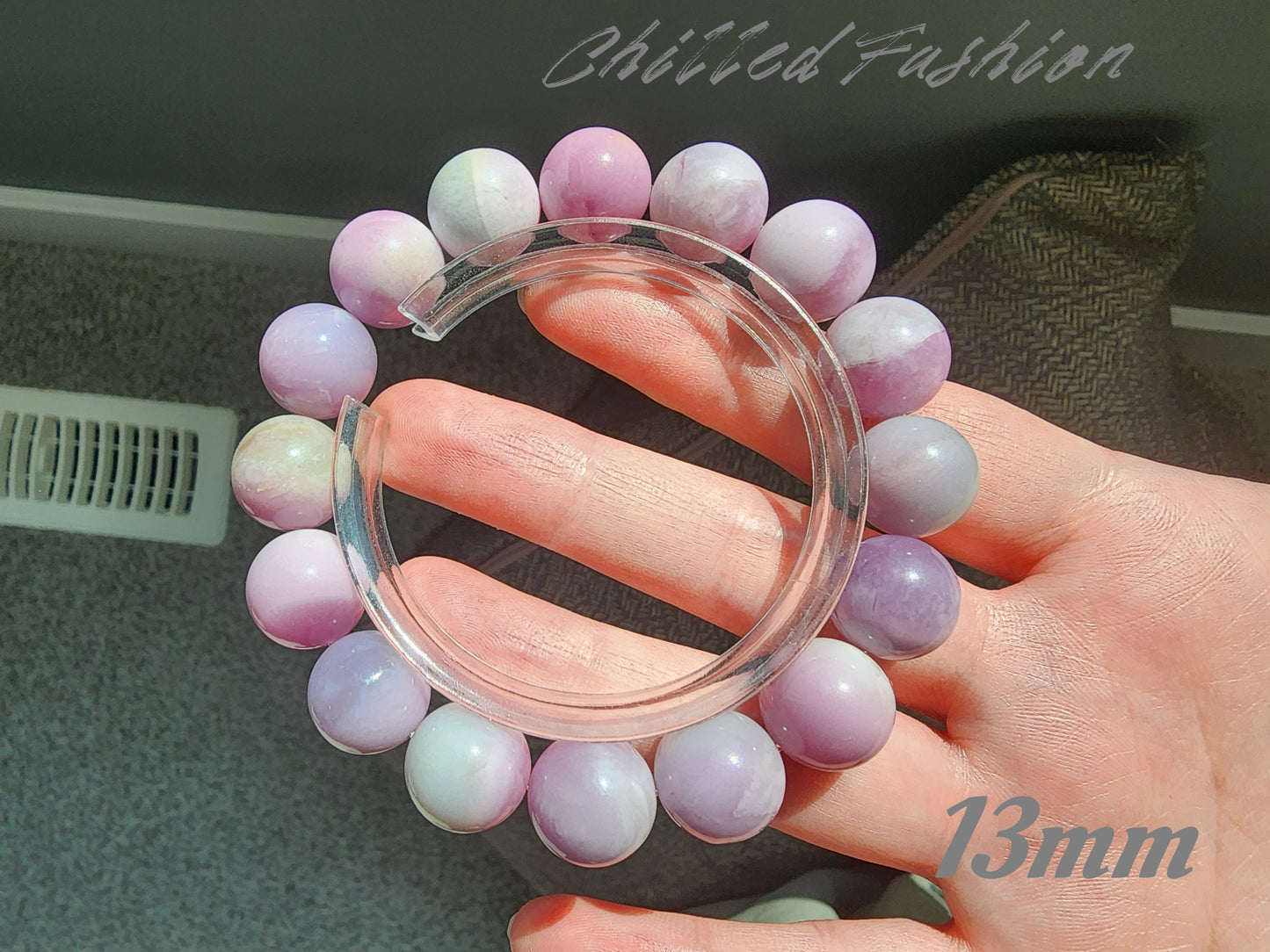 [Bracelet] Sugilite-Toned Mica Gemstone Bracelet