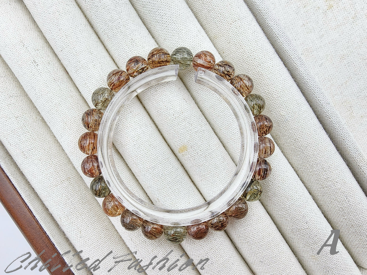 [Bracelet] Handcrafted 7mm Black Gold Rutilated Quartz 黑金超 Bracelet - Elegant Energy Balancing Jewelry