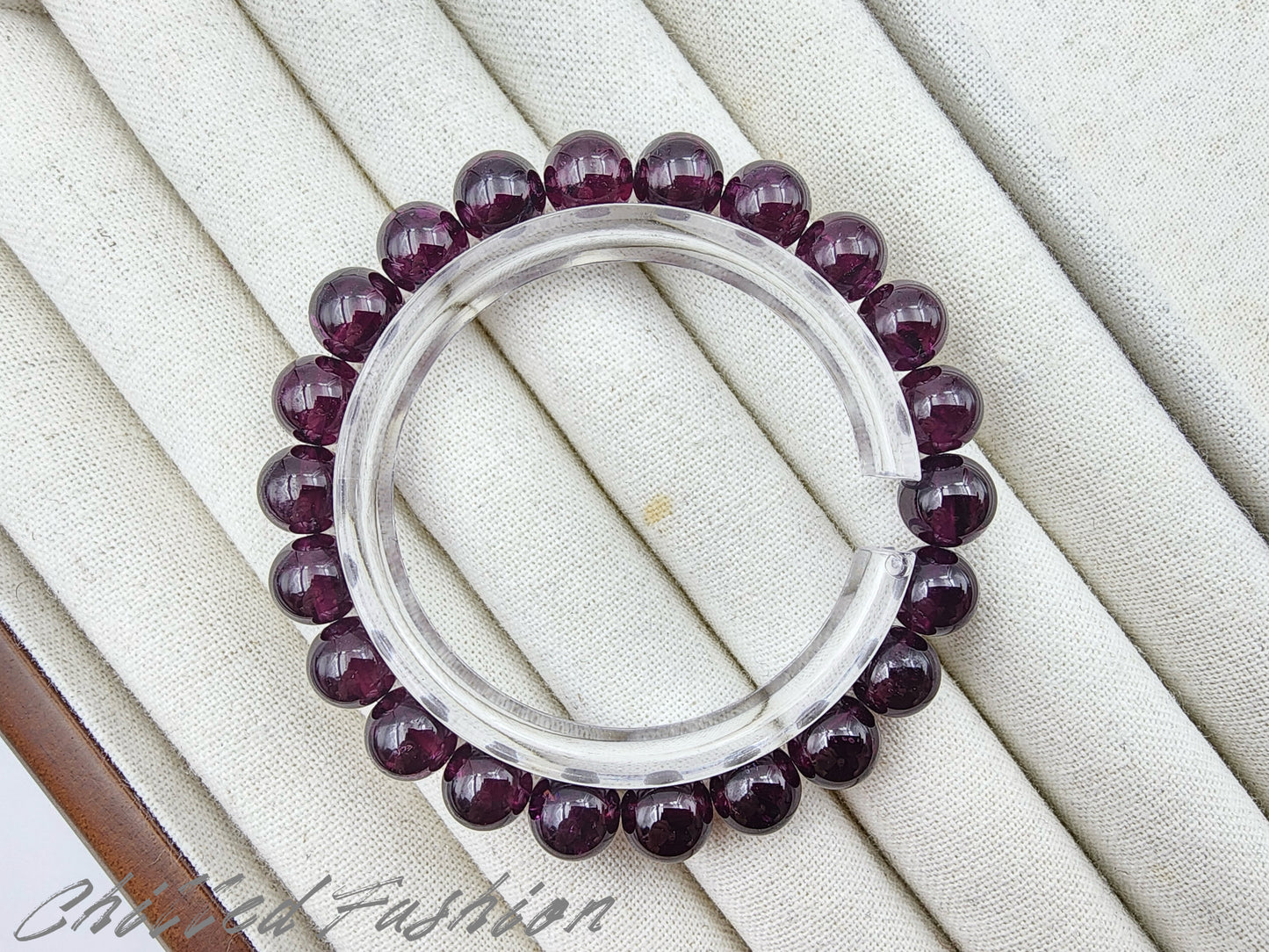 [Bracelet] Natural 8mm Almandine Garnet Bracelet