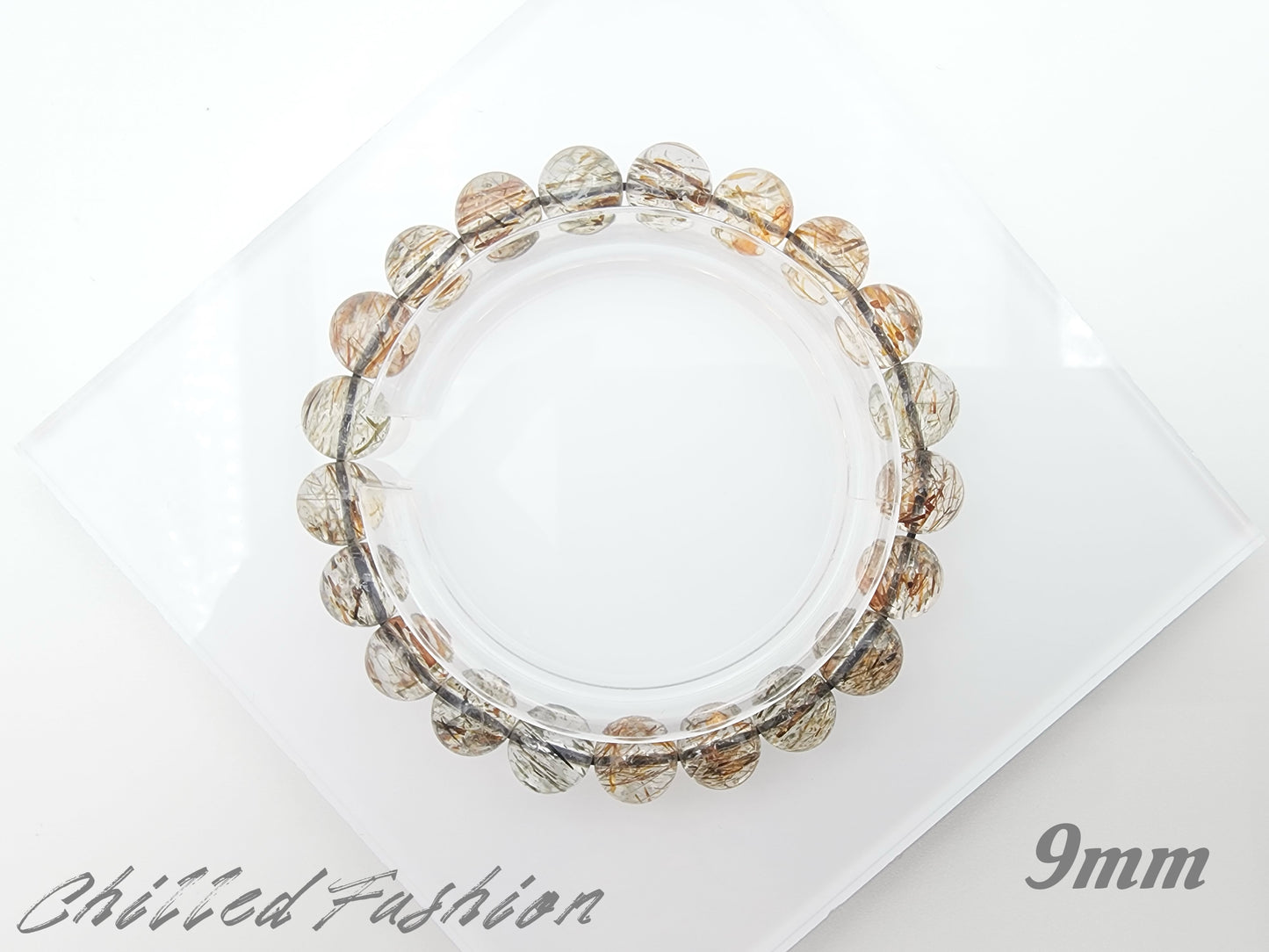[Bracelet] Natural Black Gold Rutilated Quartz Bracelet