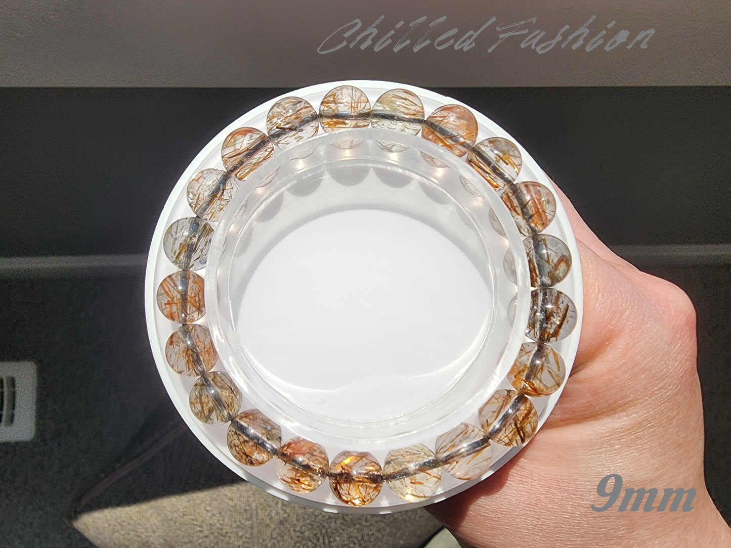 [Bracelet] Natural Black Gold Rutilated Quartz Bracelet