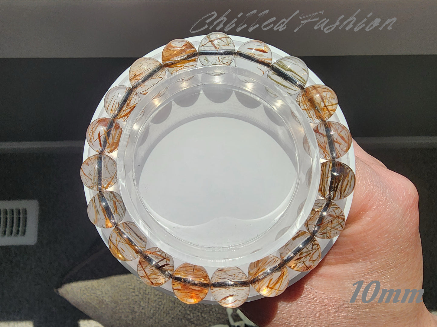[Bracelet] Natural Black Gold Rutilated Quartz Bracelet