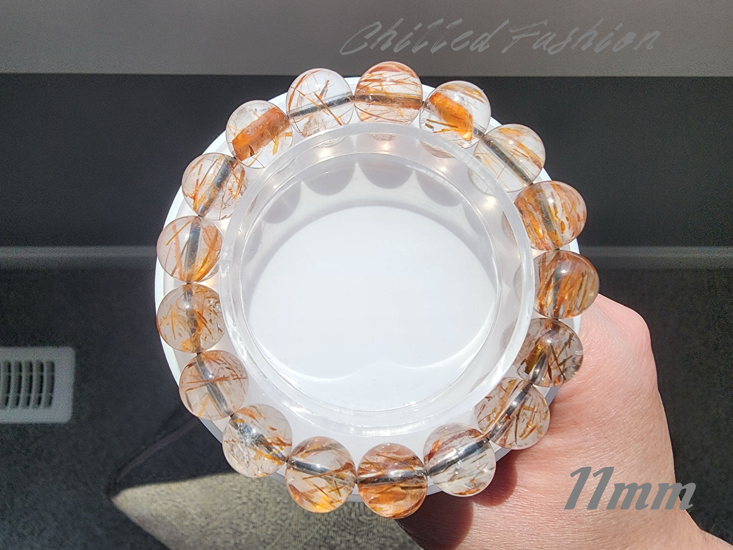 [Bracelet] Natural Black Gold Rutilated Quartz Bracelet