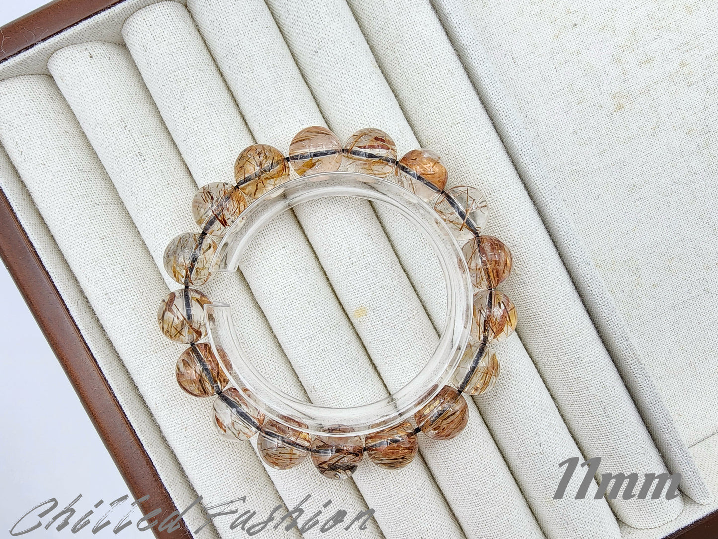 [Bracelet] Natural Black Gold Rutilated Quartz Bracelet