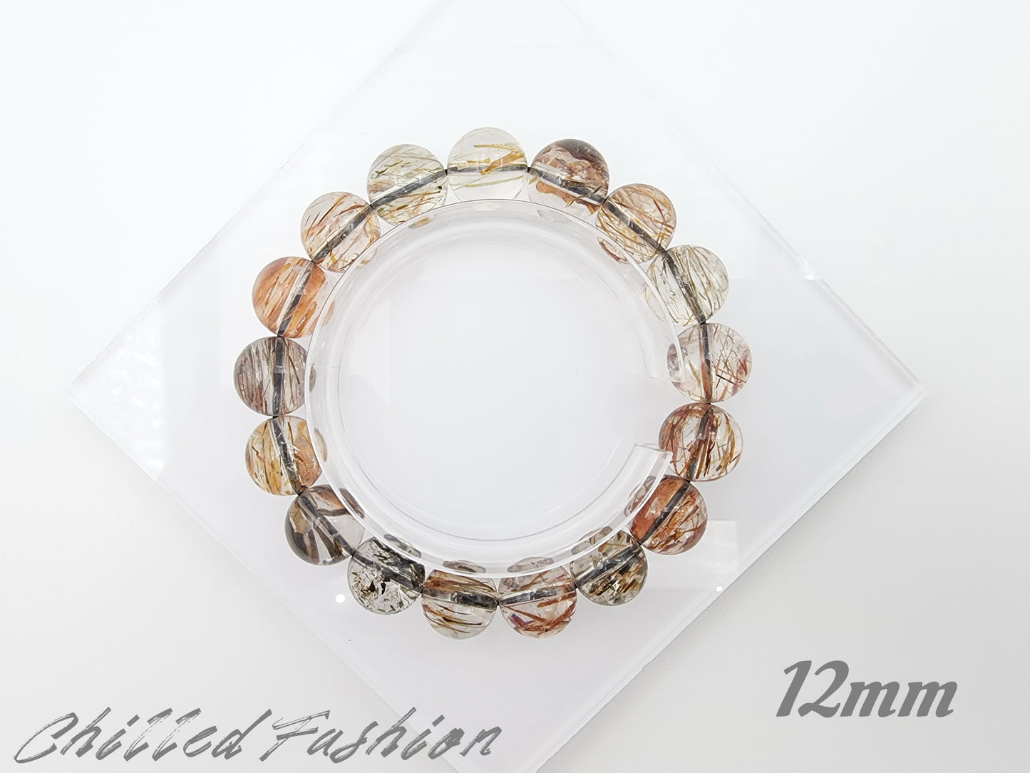 [Bracelet] Natural Black Gold Rutilated Quartz Bracelet