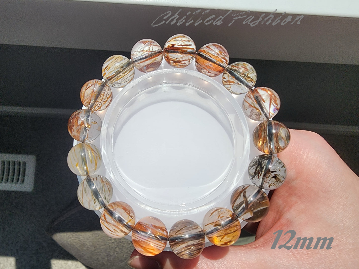[Bracelet] Natural Black Gold Rutilated Quartz Bracelet