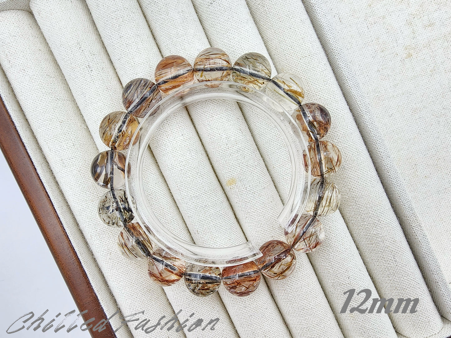 [Bracelet] Natural Black Gold Rutilated Quartz Bracelet