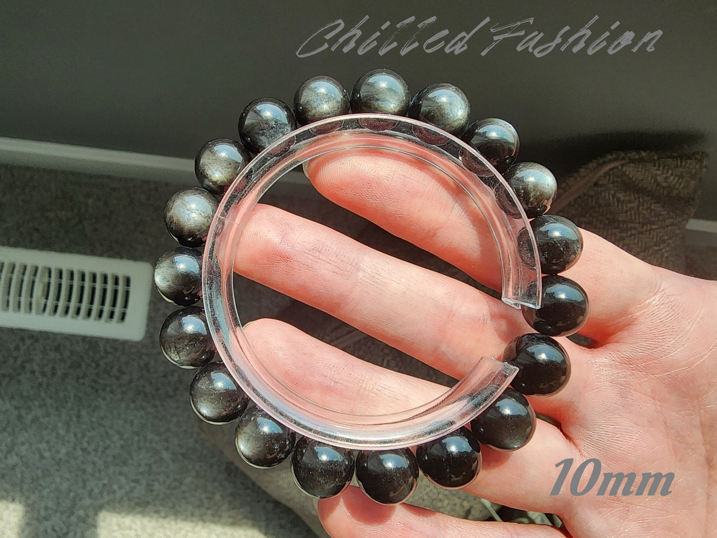 [Bracelet] Exquisite Black Burst Flash Aquamarine 黑爆闪海蓝宝 Bracelet: A Touch of Elegance and Mystery