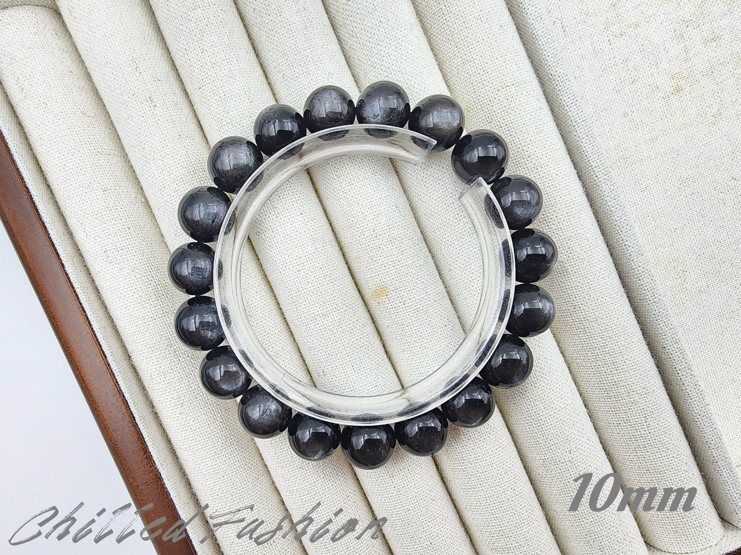 [Bracelet] Exquisite Black Burst Flash Aquamarine 黑爆闪海蓝宝 Bracelet: A Touch of Elegance and Mystery
