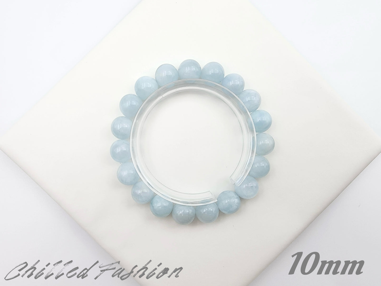 [Bracelet] Natural Sky Cloud Aquamarine Bracelet