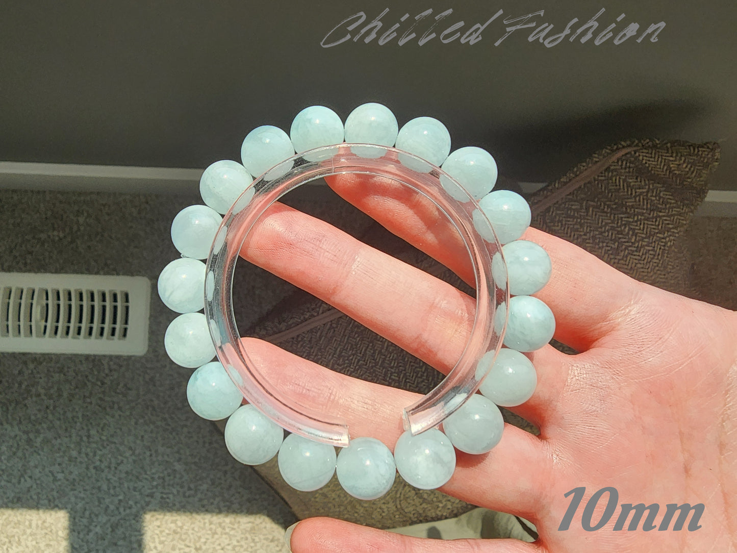 [Bracelet] Natural Sky Cloud Aquamarine Bracelet