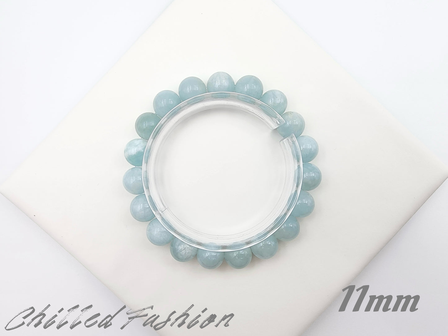 [Bracelet] Natural Sky Cloud Aquamarine Bracelet