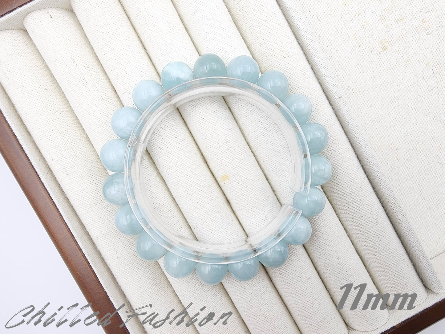 [Bracelet] Natural Sky Cloud Aquamarine Bracelet