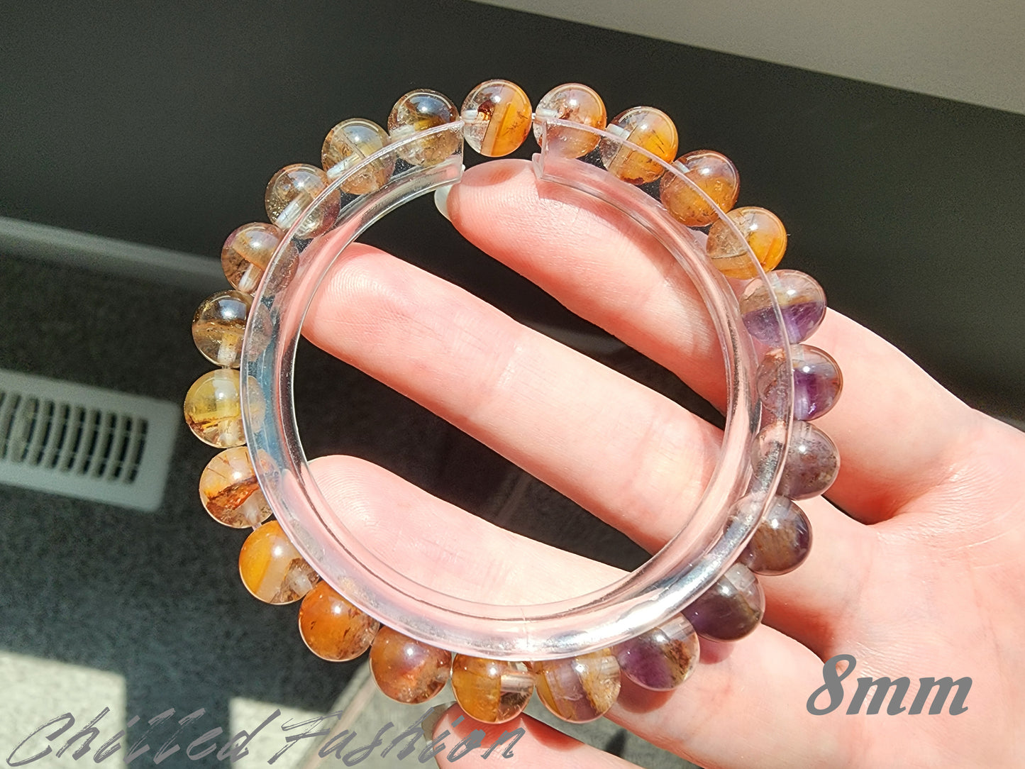[Bracelet] Auralite-23 Harmony: Round Bead Crystal Bracelet for Spiritual Growth