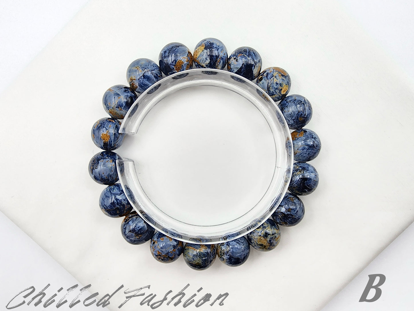 [Bracelet] 11mm Denim Blue Pietersite Bracelet