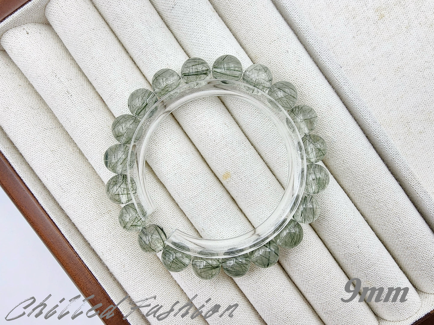 [Bracelet] Natural Green Rutilated Quartz Bracelet