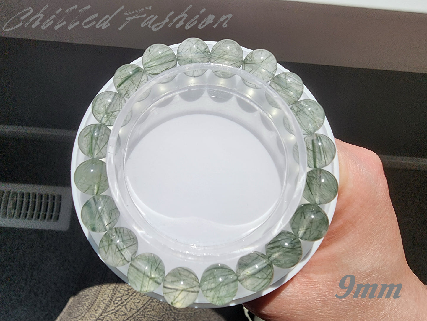 [Bracelet] Natural Green Rutilated Quartz Bracelet