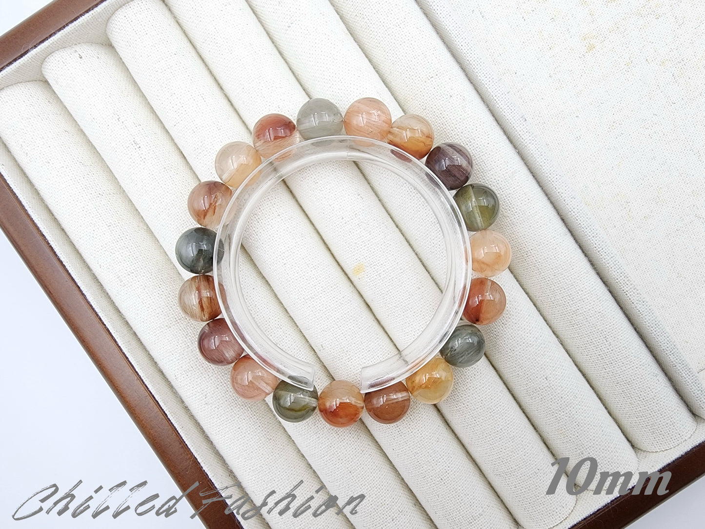 [Bracelet] Radiant Phoenix: Colorful Rabbit Hair Quartz 兔毛 Bracelet - A Vibrant Elegance for Your Wrist