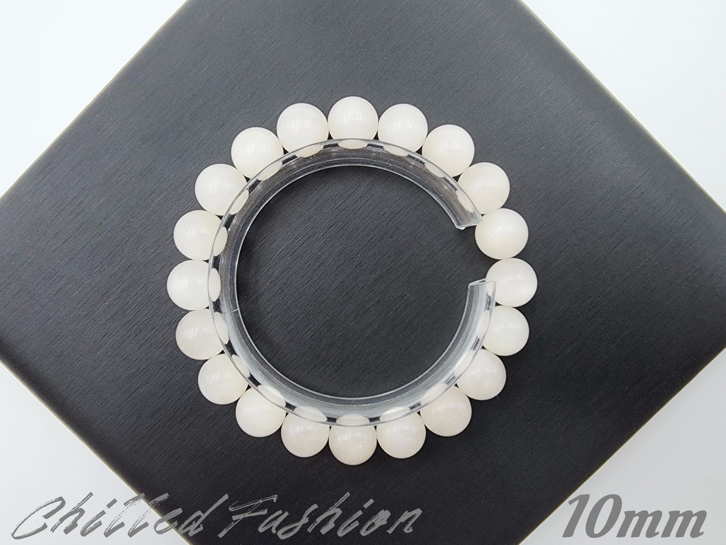 [Bracelet] Natural White Rabbit Hair Quartz Bracelet