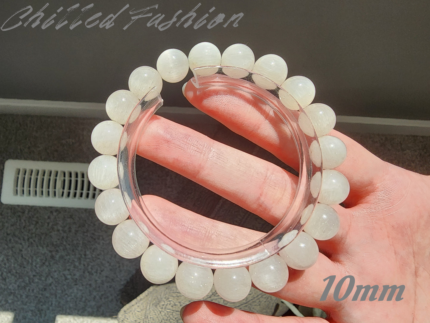 [Bracelet] Natural White Rabbit Hair Quartz Bracelet