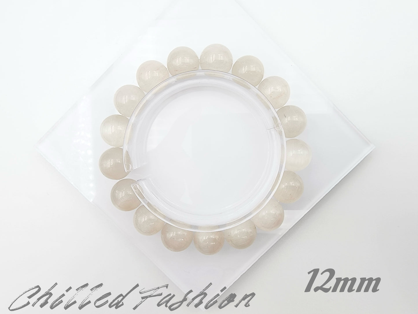 [Bracelet] Natural White Rabbit Hair Quartz Bracelet