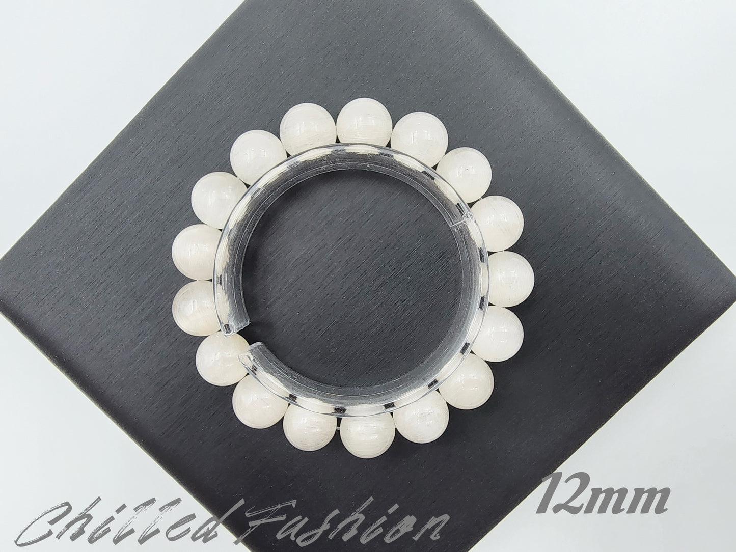 [Bracelet] Natural White Rabbit Hair Quartz Bracelet