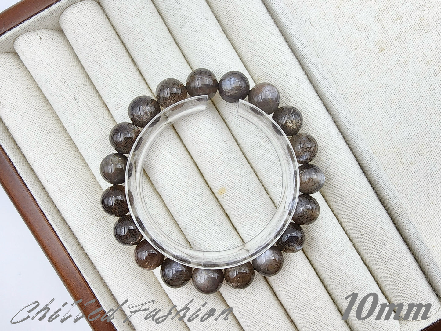 [Bracelet] Black Gold Skeleton Sunstone Bracelet